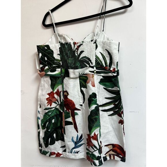 Farm Rio Women's Floral Midnight Macaw Fiesta Mini Dress Multicolor Large NWOT - Picture 10 of 14